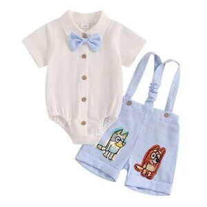 Bluey outfit Boy First Birthday Bingo Outfit Bluey Clothes Suspenders